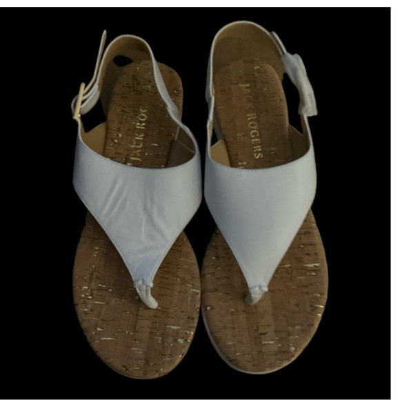 Jack Rodger’s Gwen White Flat Sandal Size 9.5 M Brand New - Picture 2 of 7